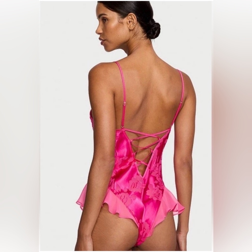 Victoria's Secret The Archives Burnout satin Teddy sz L